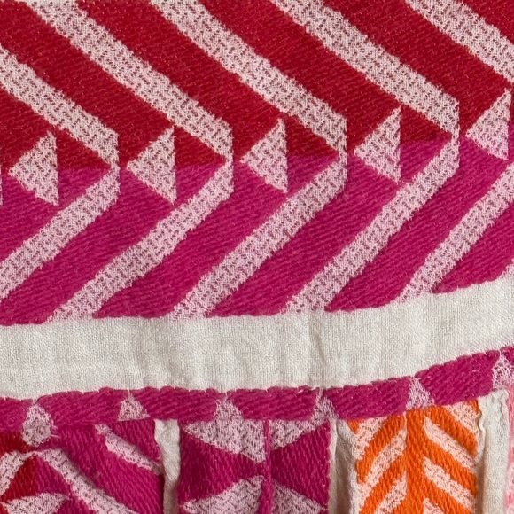 DEVOTION TWINS Anthropologie Embroidered Square-Neck Mini Dress Size S Pink - Picture 9 of 13